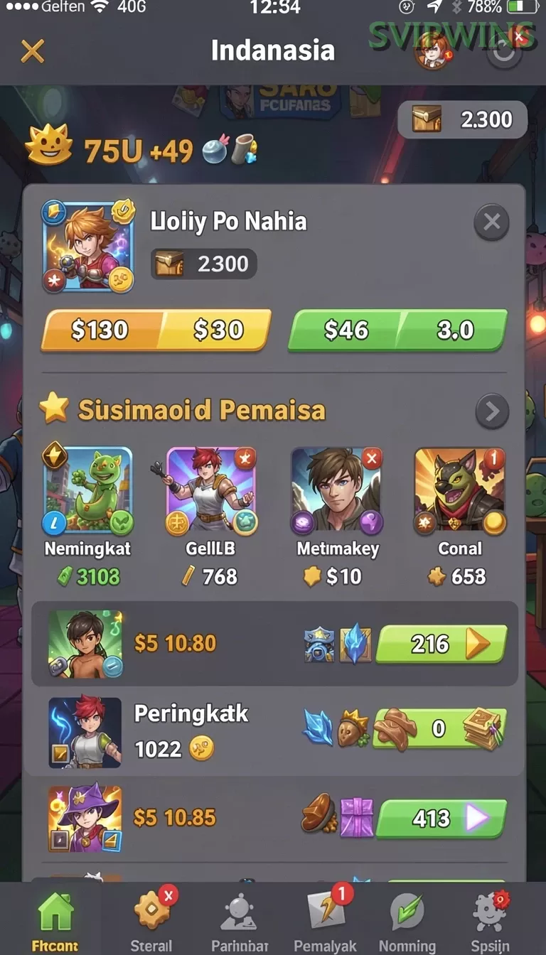 Cuplikan layar VEGAS338 — menu navigasi